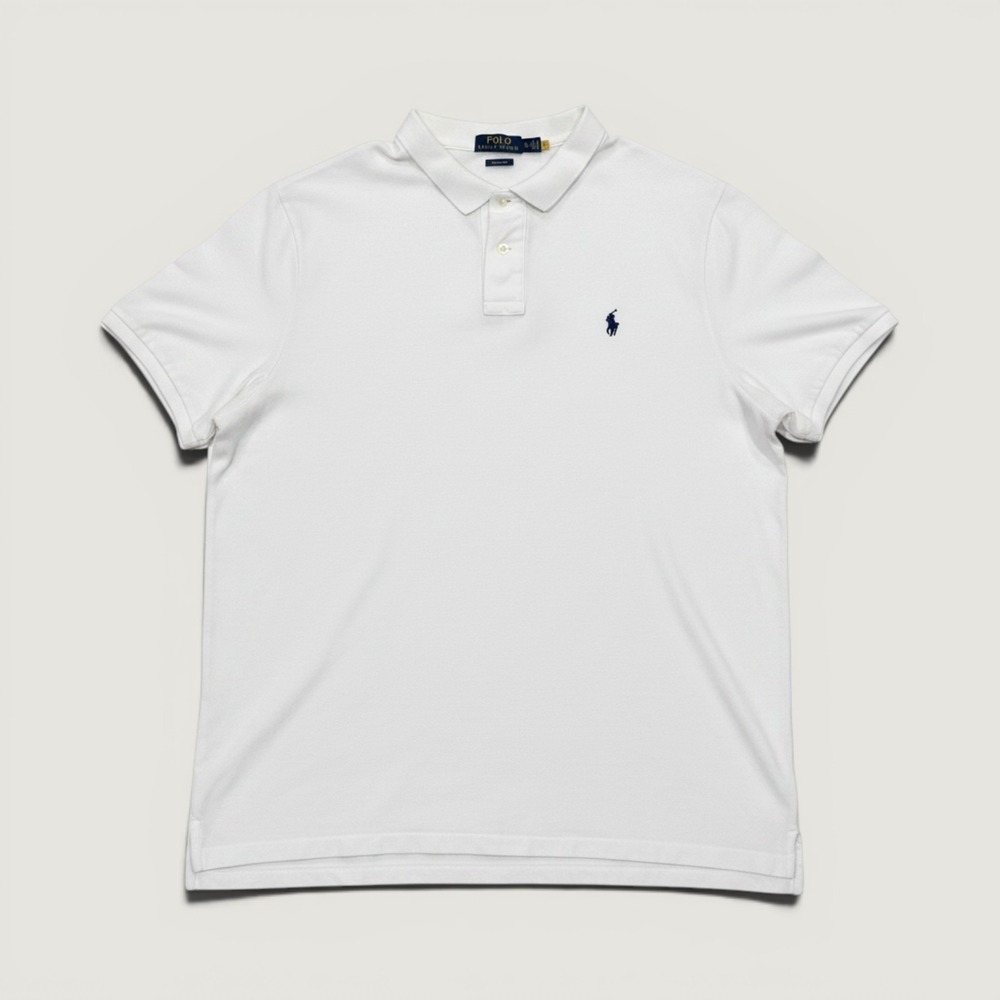 Polo Ralph Lauren Polo Shirt Mens 2XL White Classic Fit Short Sleeve Pony Logo